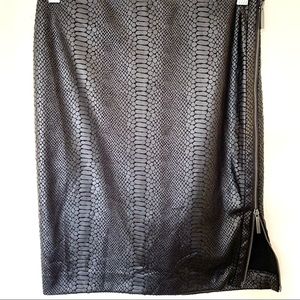Armani Exchange Faux Leather Skirt